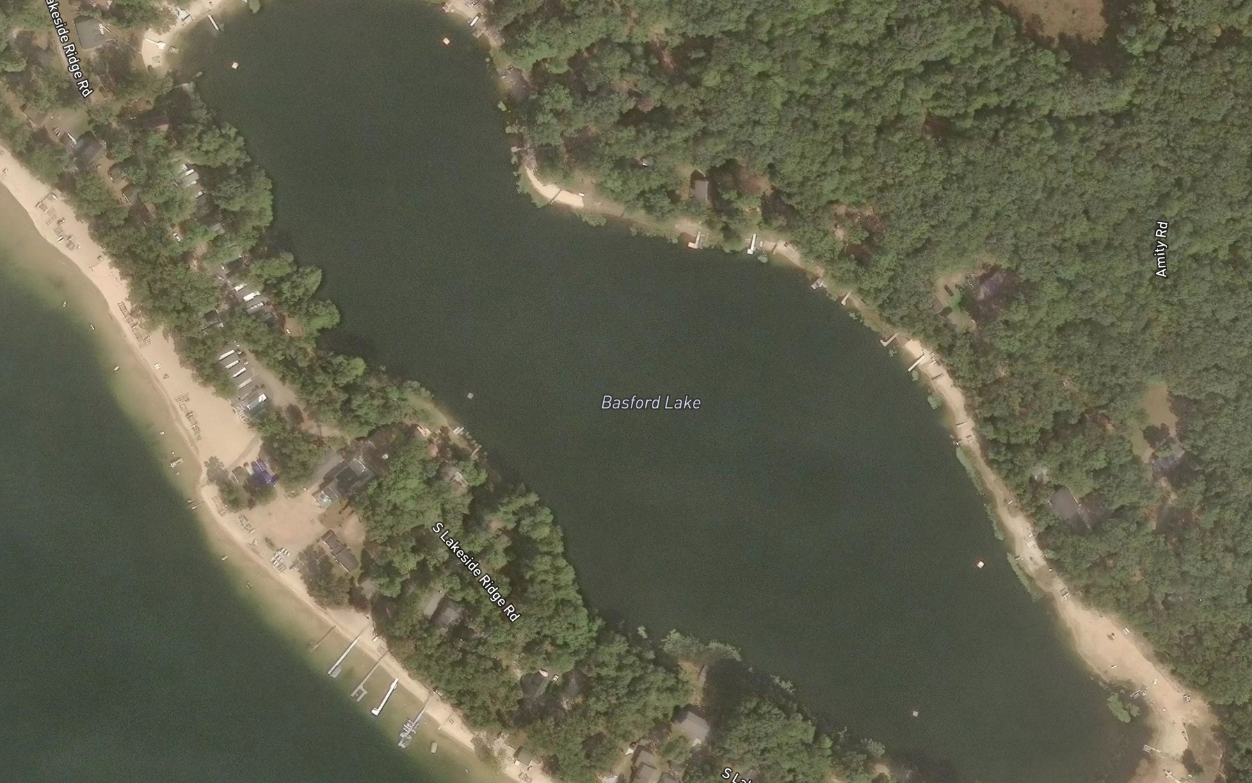 Satellite map of the Basford Lake