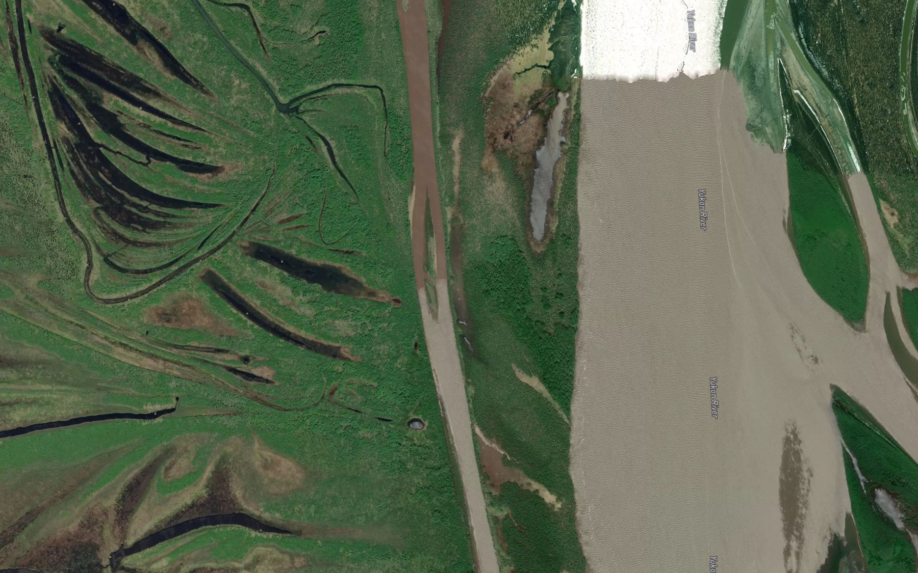 Satellite map of the Driftwood Slough