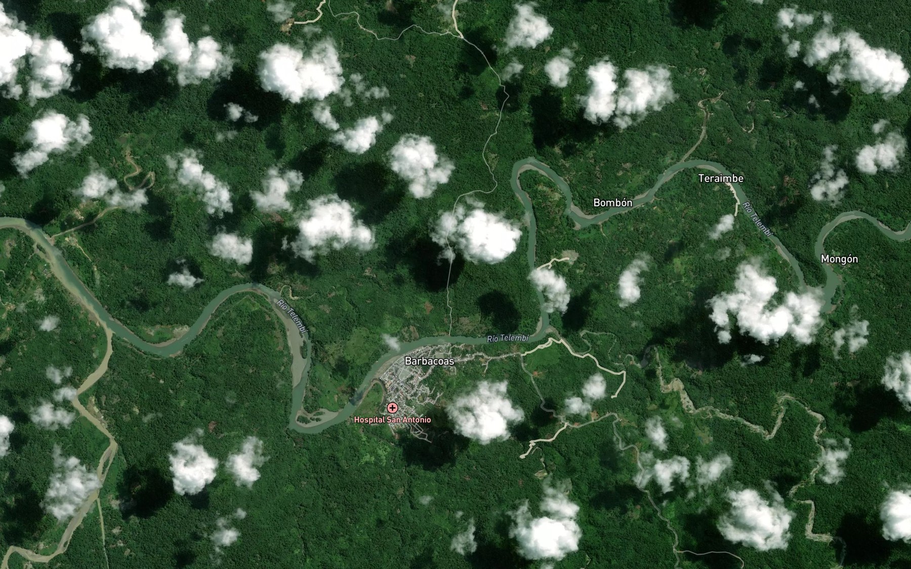 Satellite map of the Rio Telpi