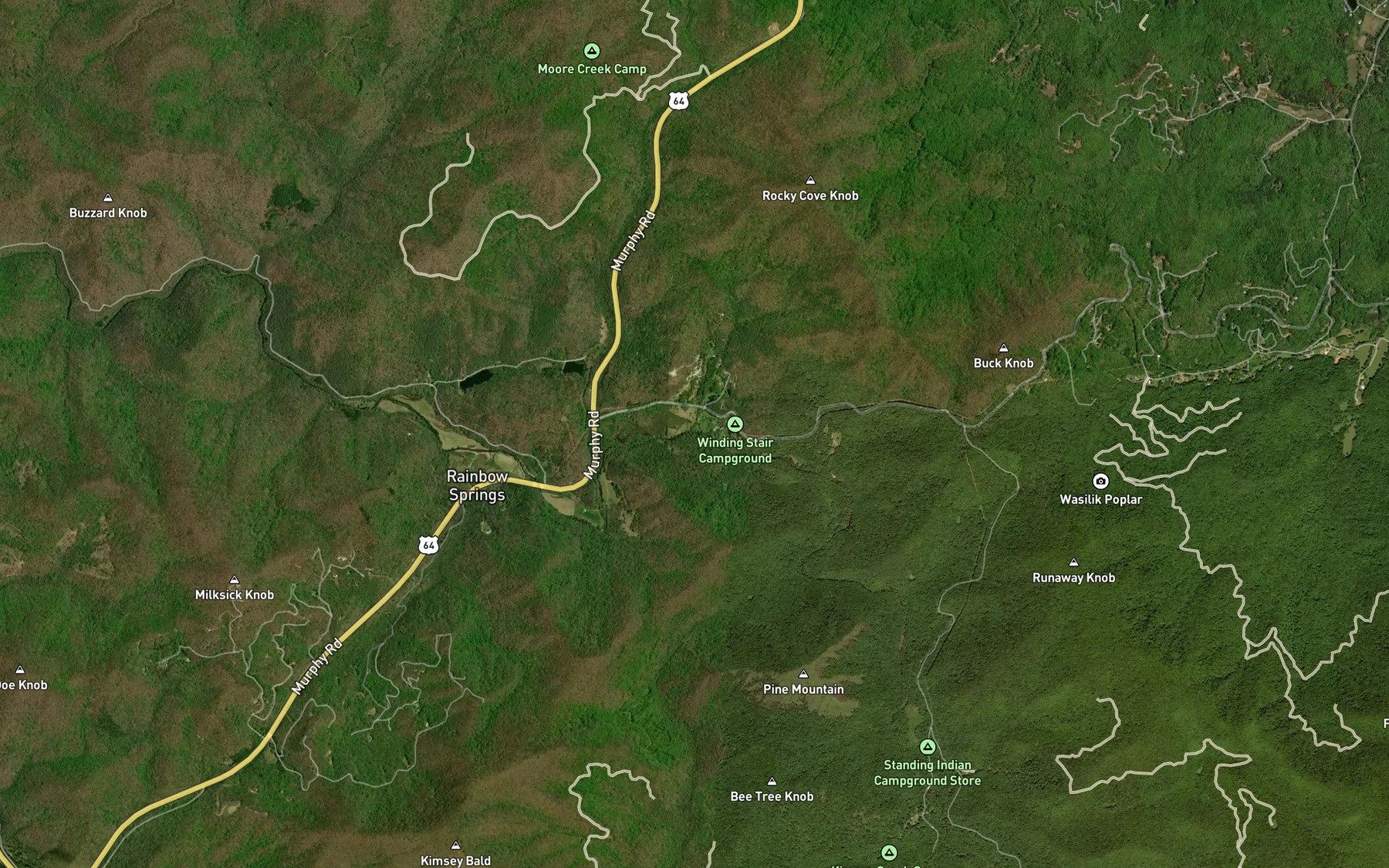 Satellite map of the Trough Branch