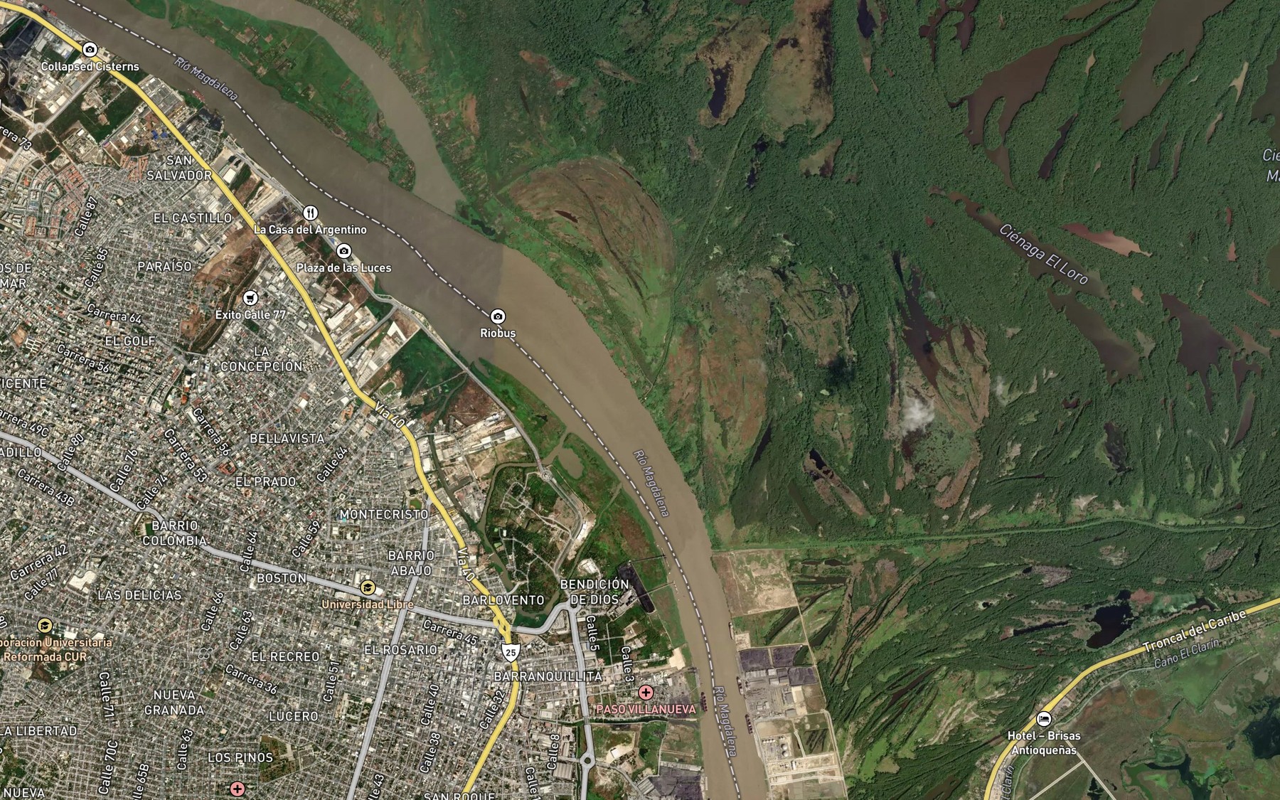 Satellite map of the Cano El Torno