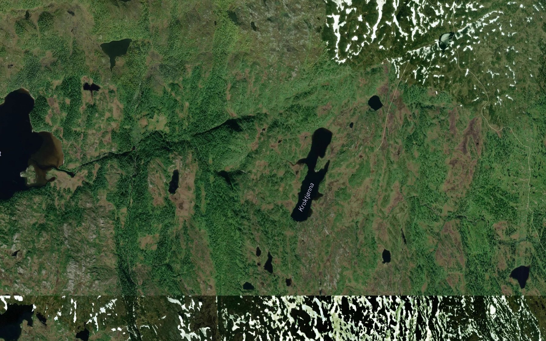 Satellite map of the Kroktjonnbekken