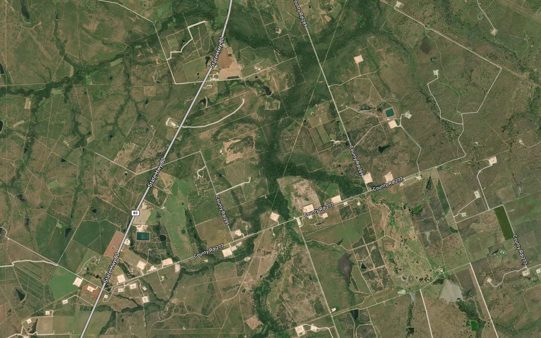 Satellite map of the Jack Pump Creek