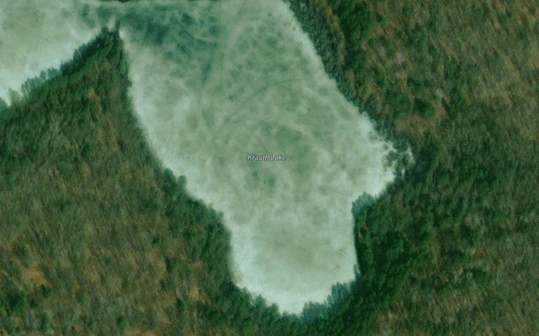 Satellite map of the Krauth Lake