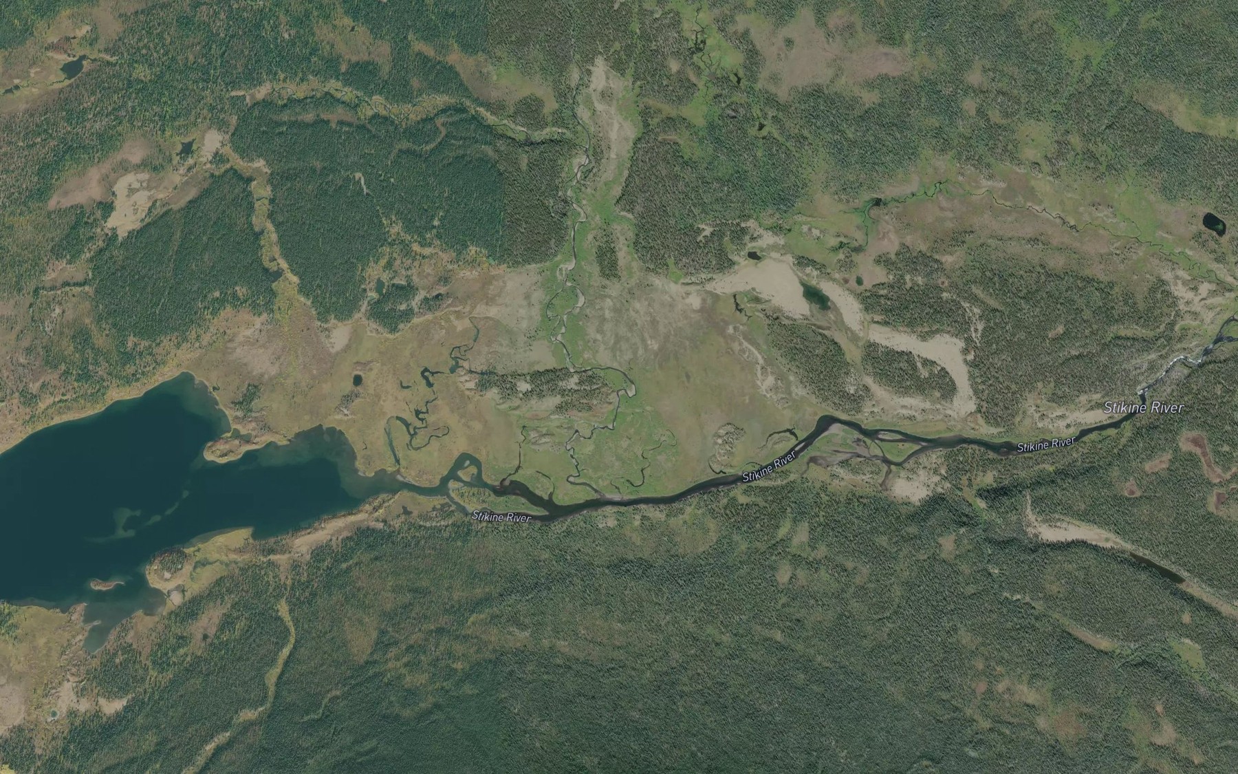 Satellite map of the Worry Creek