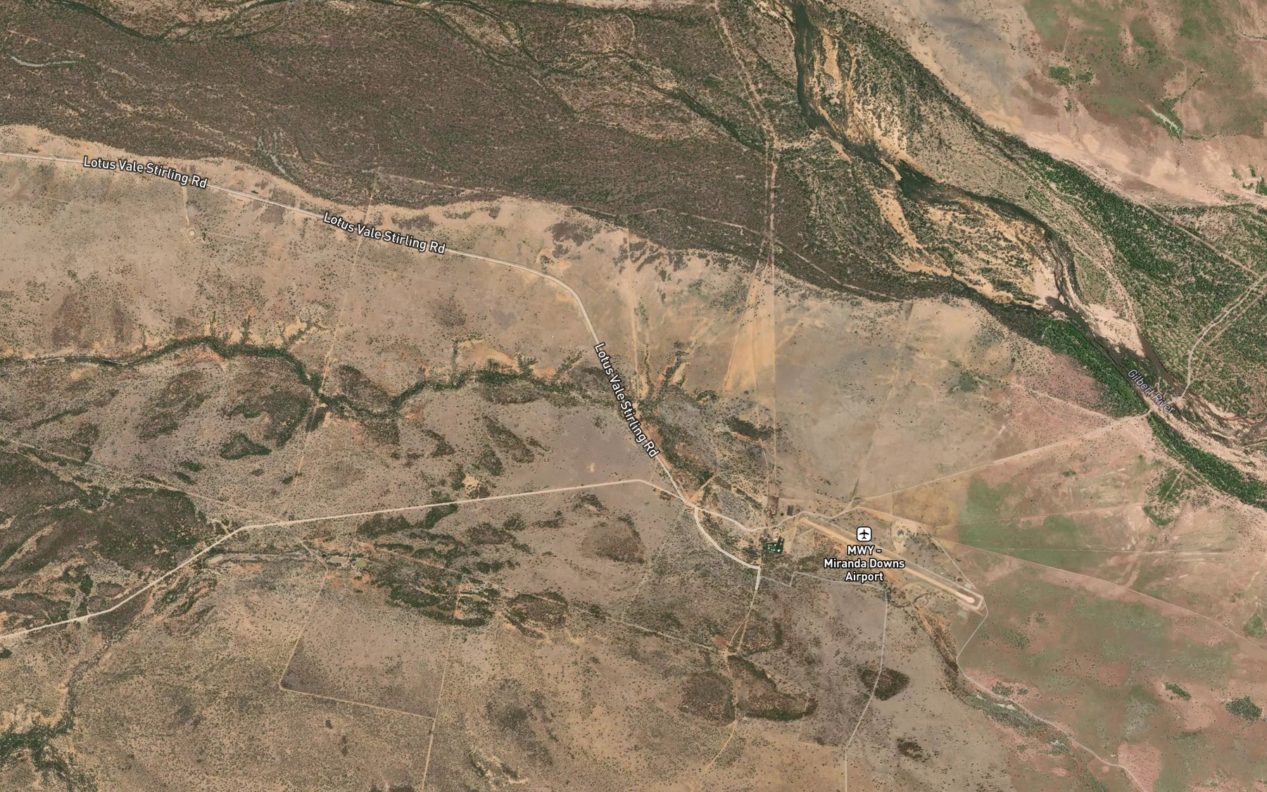Satellite map of the Miranda Creek