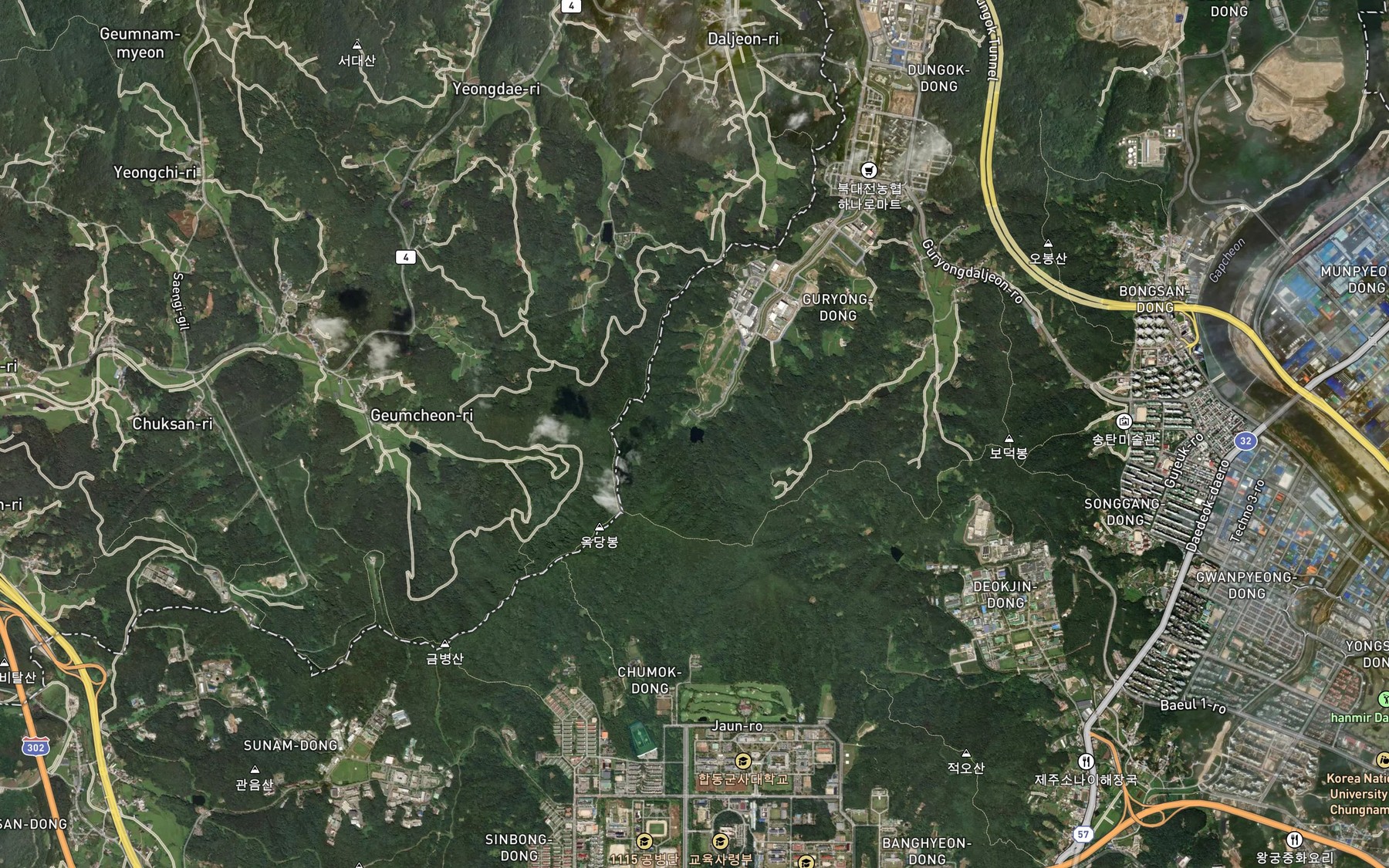 Satellite map of the Guryong-jeosuji