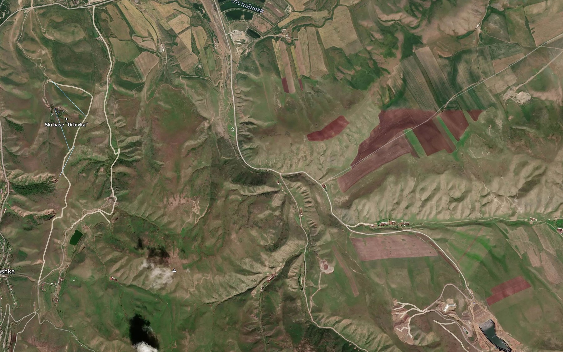 Satellite map of the Dzhelkil'dek