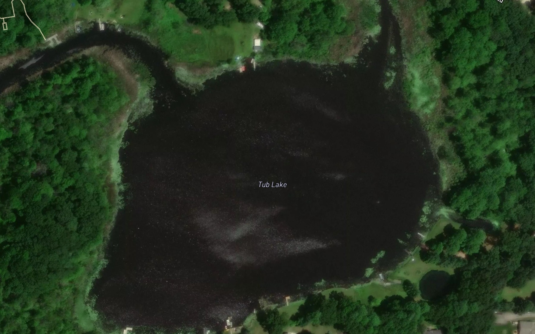 Satellite map of the Tub Lake