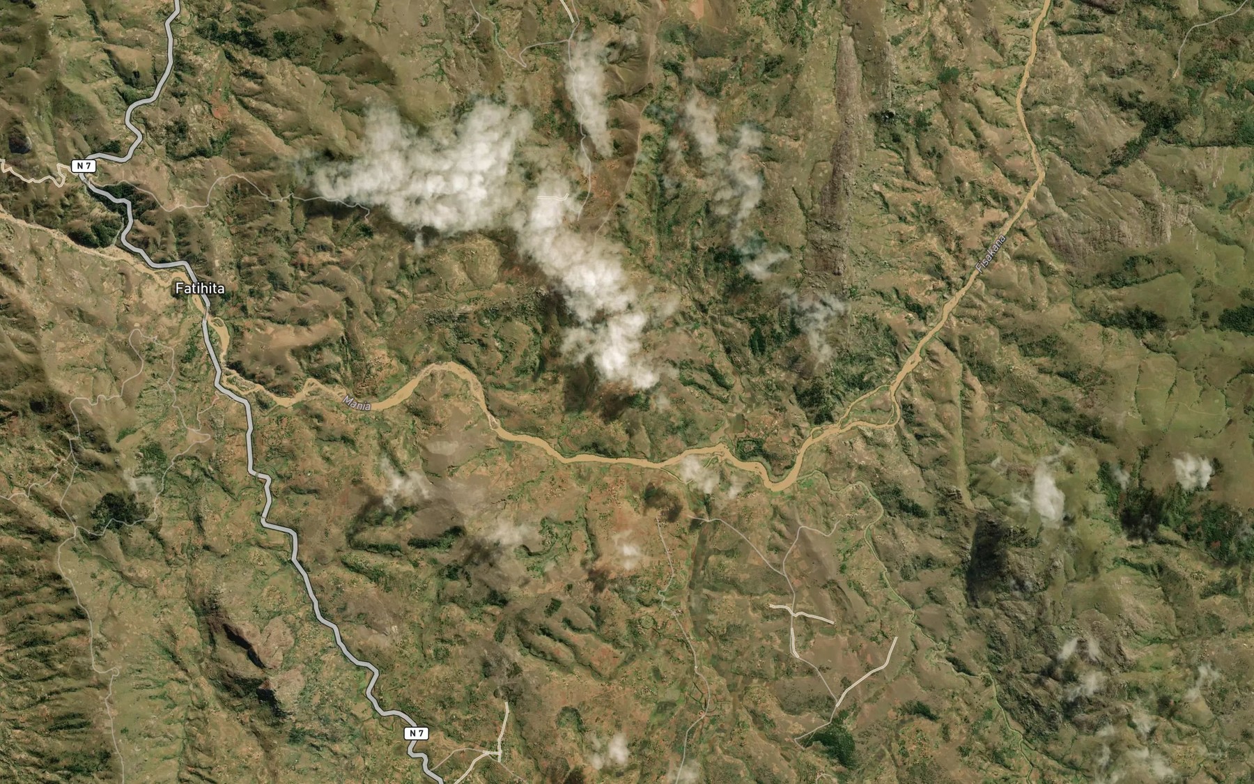 Satellite map of the Isaha