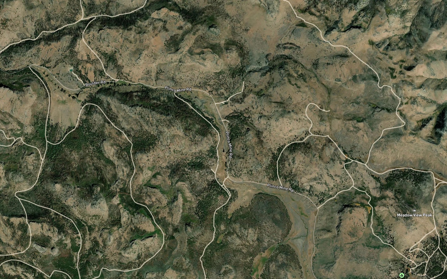 Satellite map of the Artray Creek