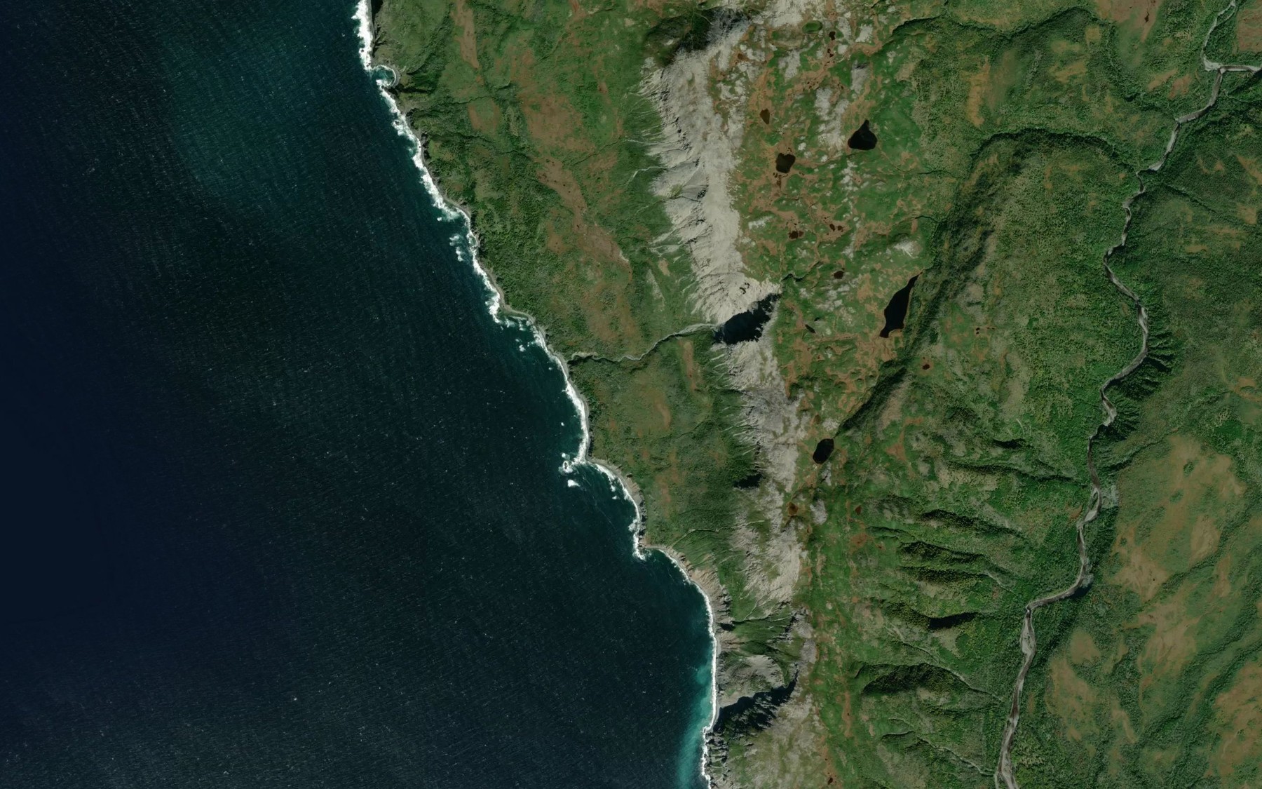 Satellite map of the Davis Cove
