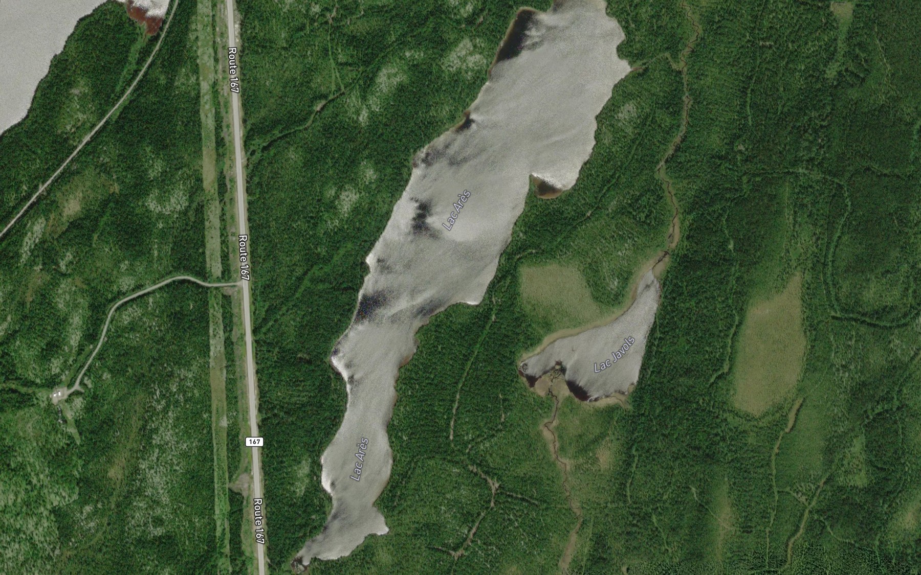 Satellite map of the Lac Ares
