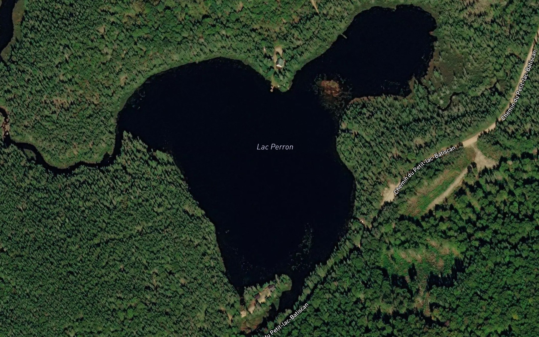 Satellite map of the Lac Perron