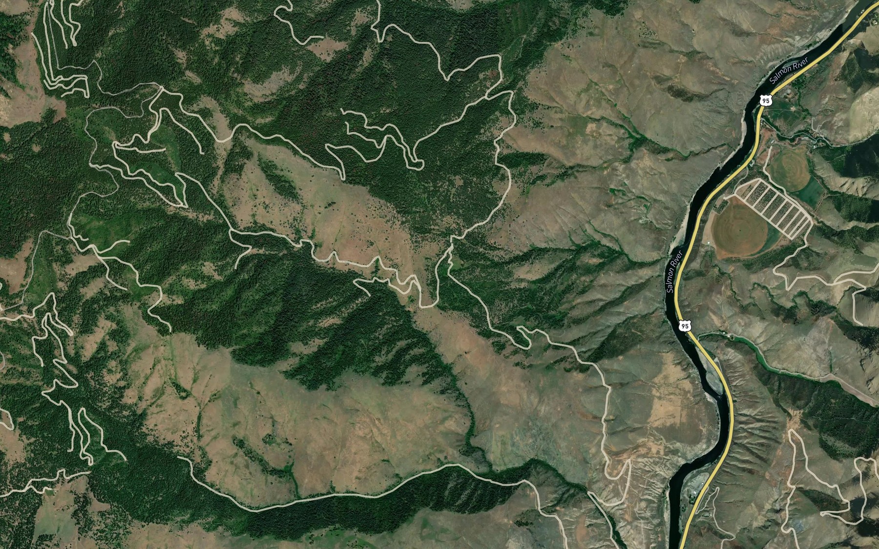 Satellite map of the Mud Springs