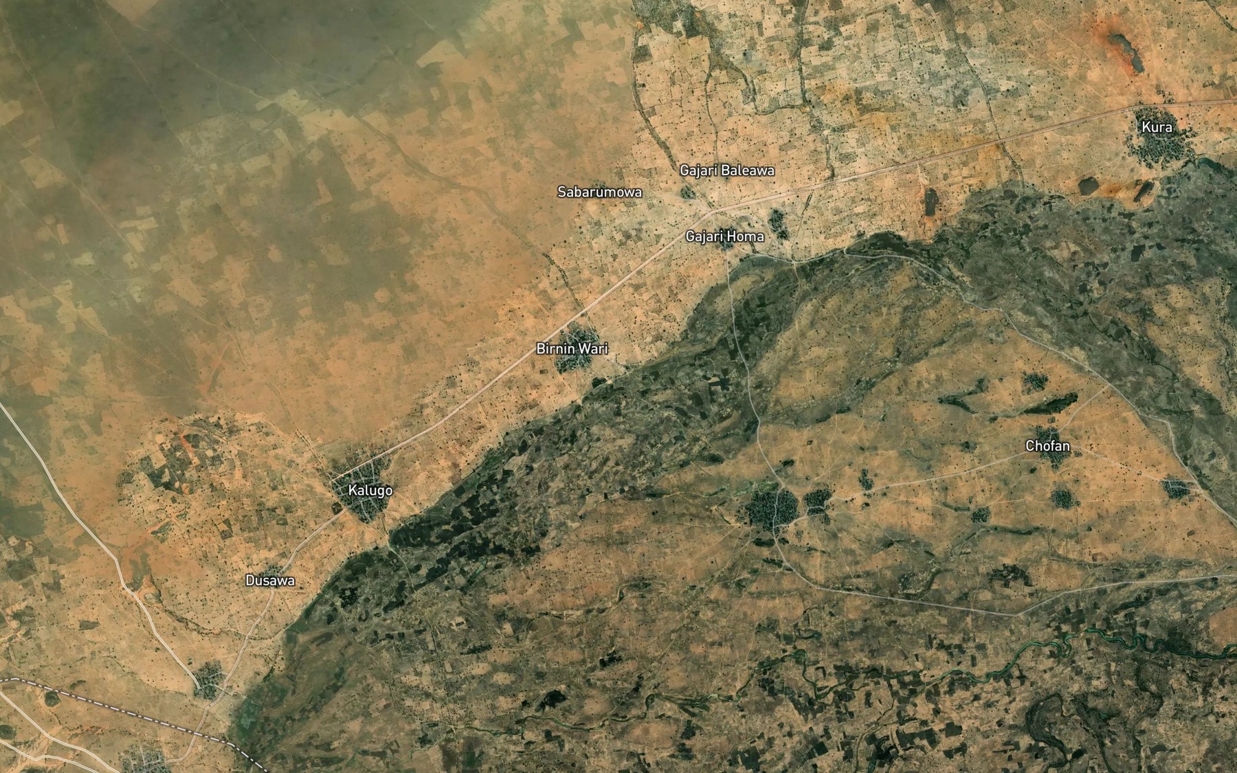 Satellite map of the River Nelbru
