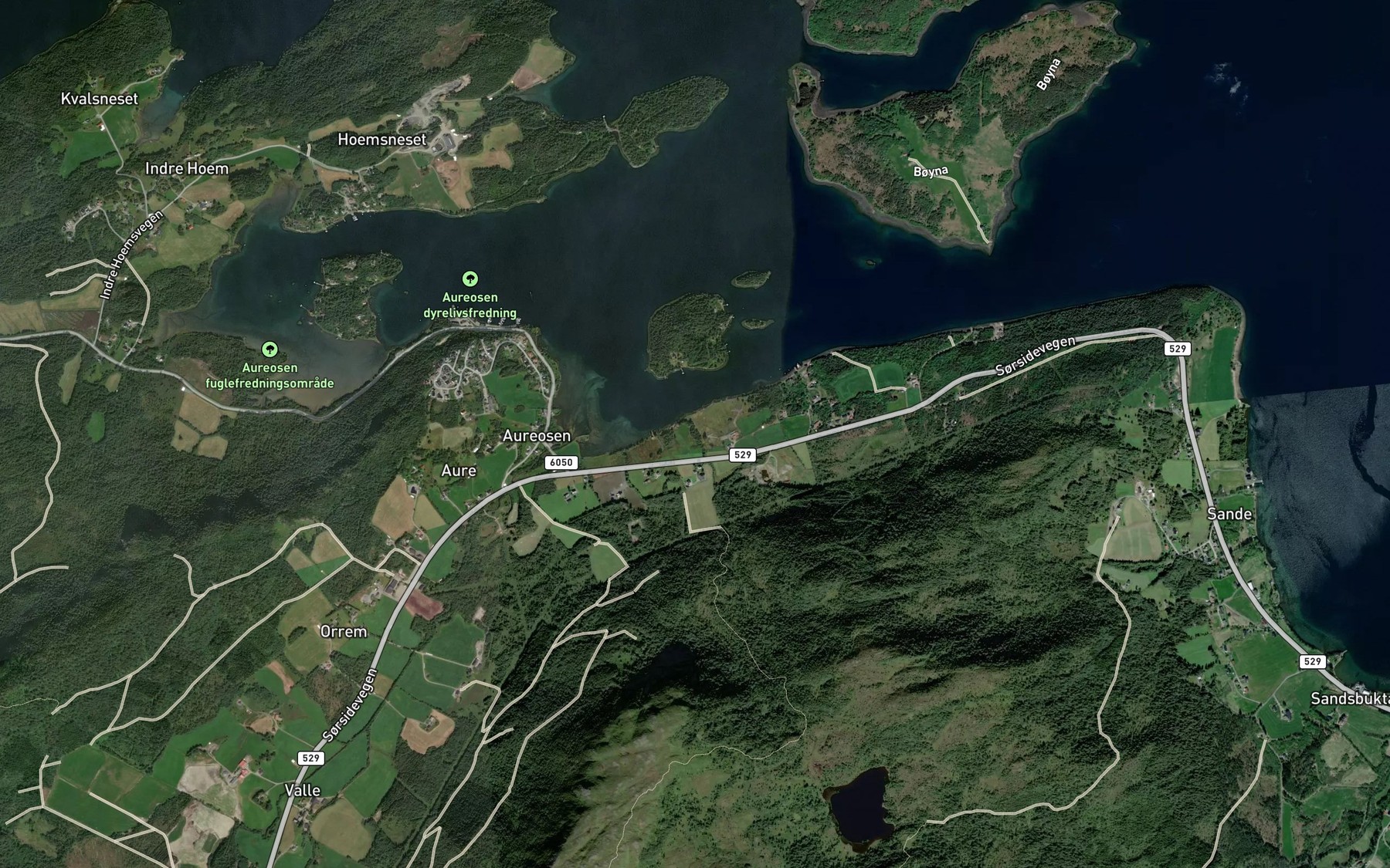 Satellite map of the Strandsgrova