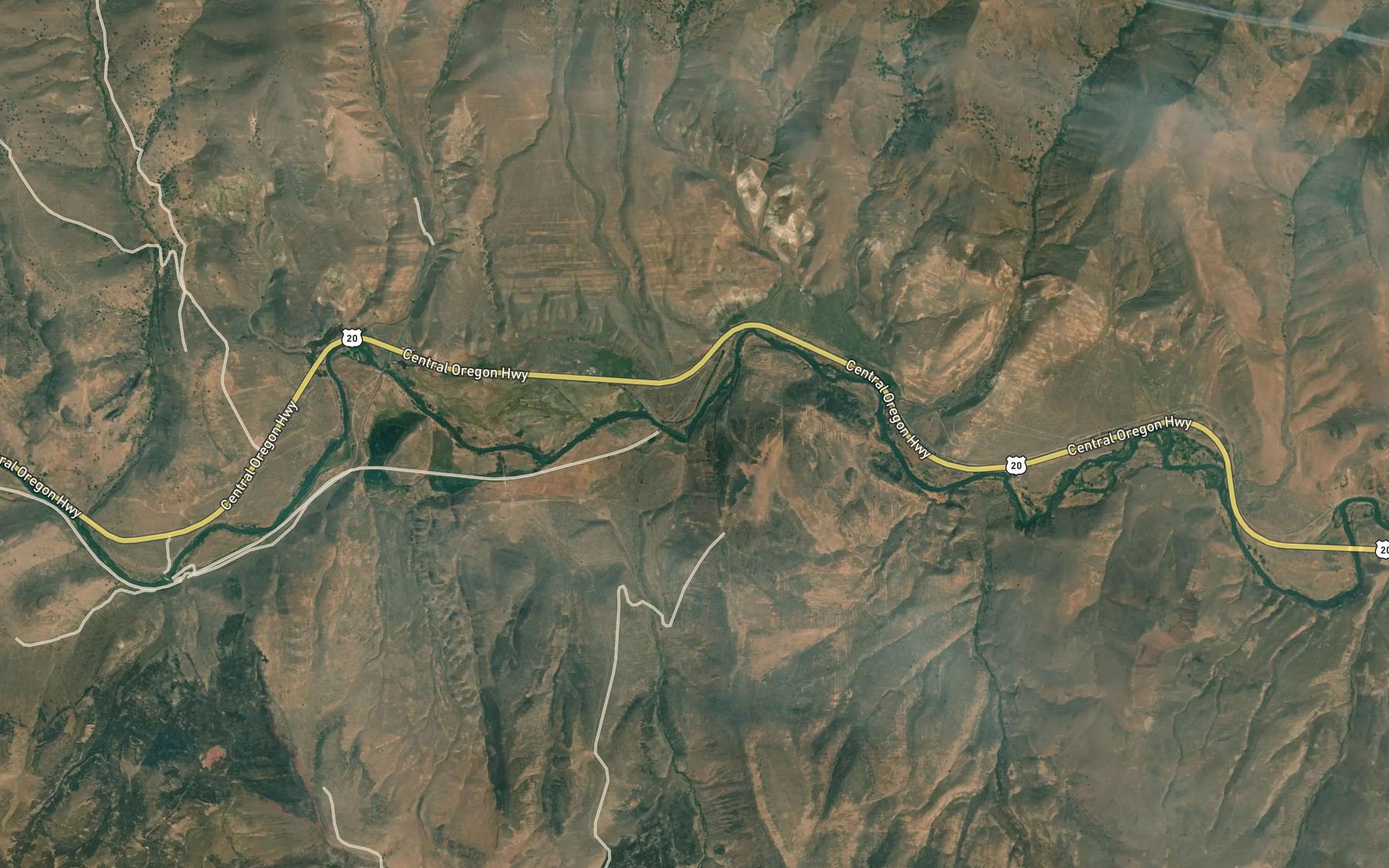 Satellite map of the South Trail Creek