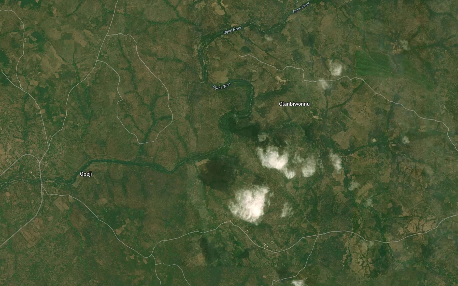 Satellite map of the River Atadi