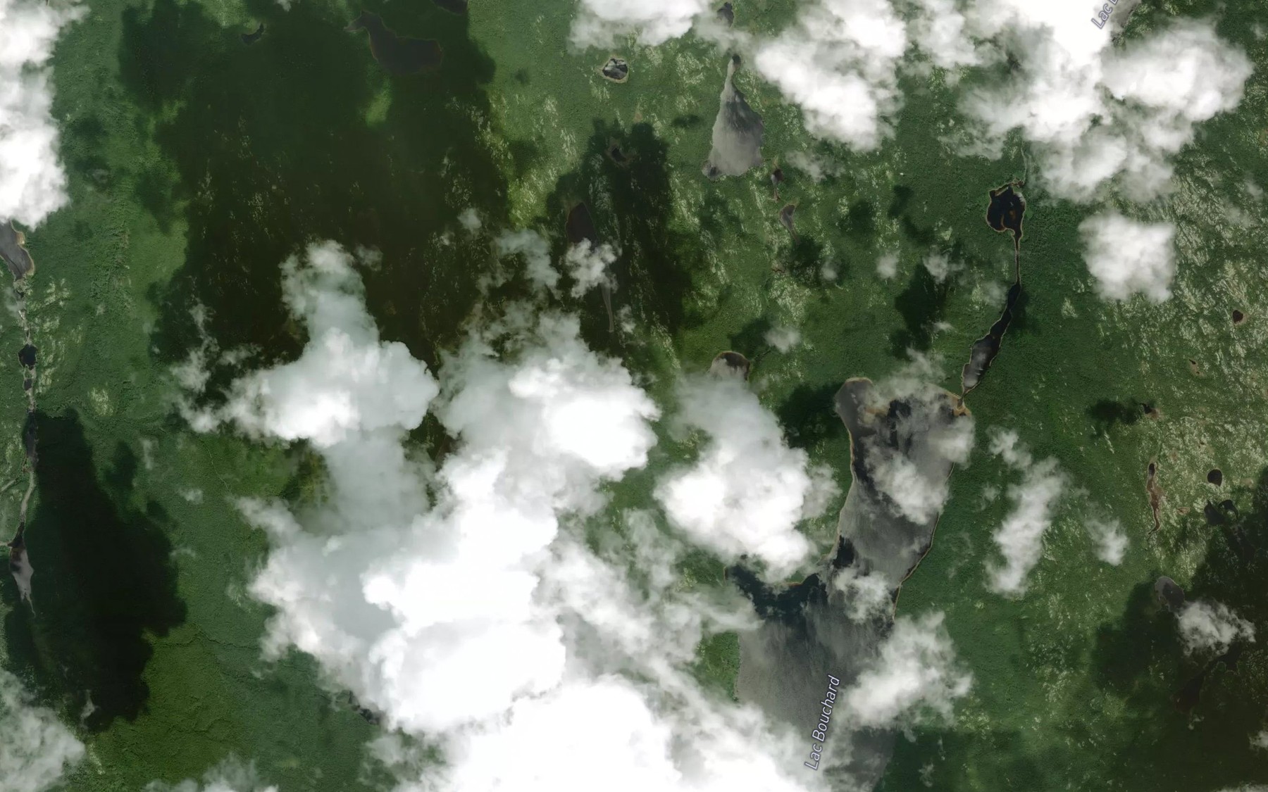 Satellite map of the Lac Crubile