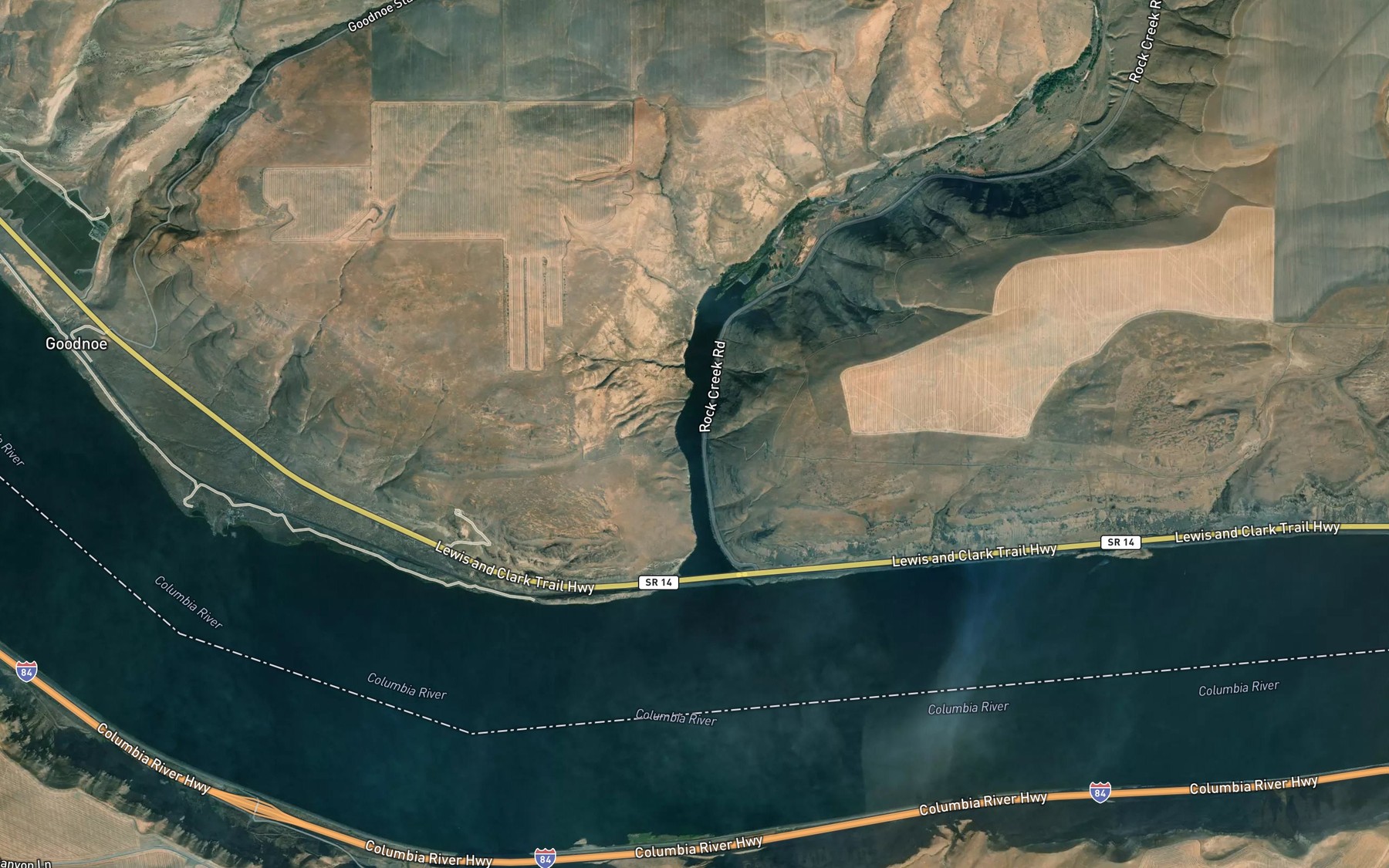 Satellite map of the Paterson Slough