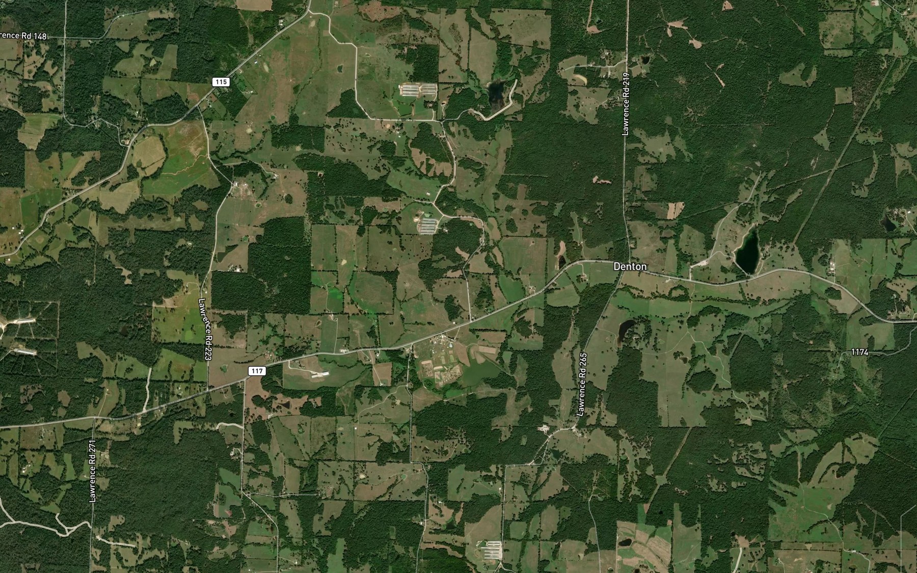Satellite map of the Flat Creek Site Two Reservoir