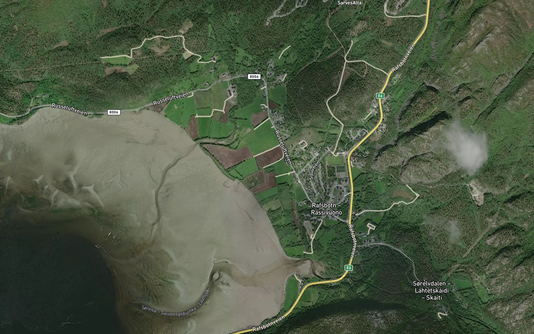 Satellite map of the Vasskogbekken
