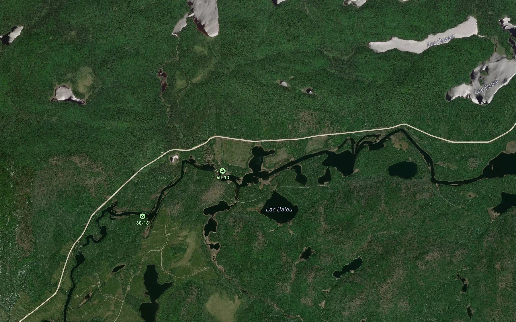 Satellite map of the Lac Kapakwebihak