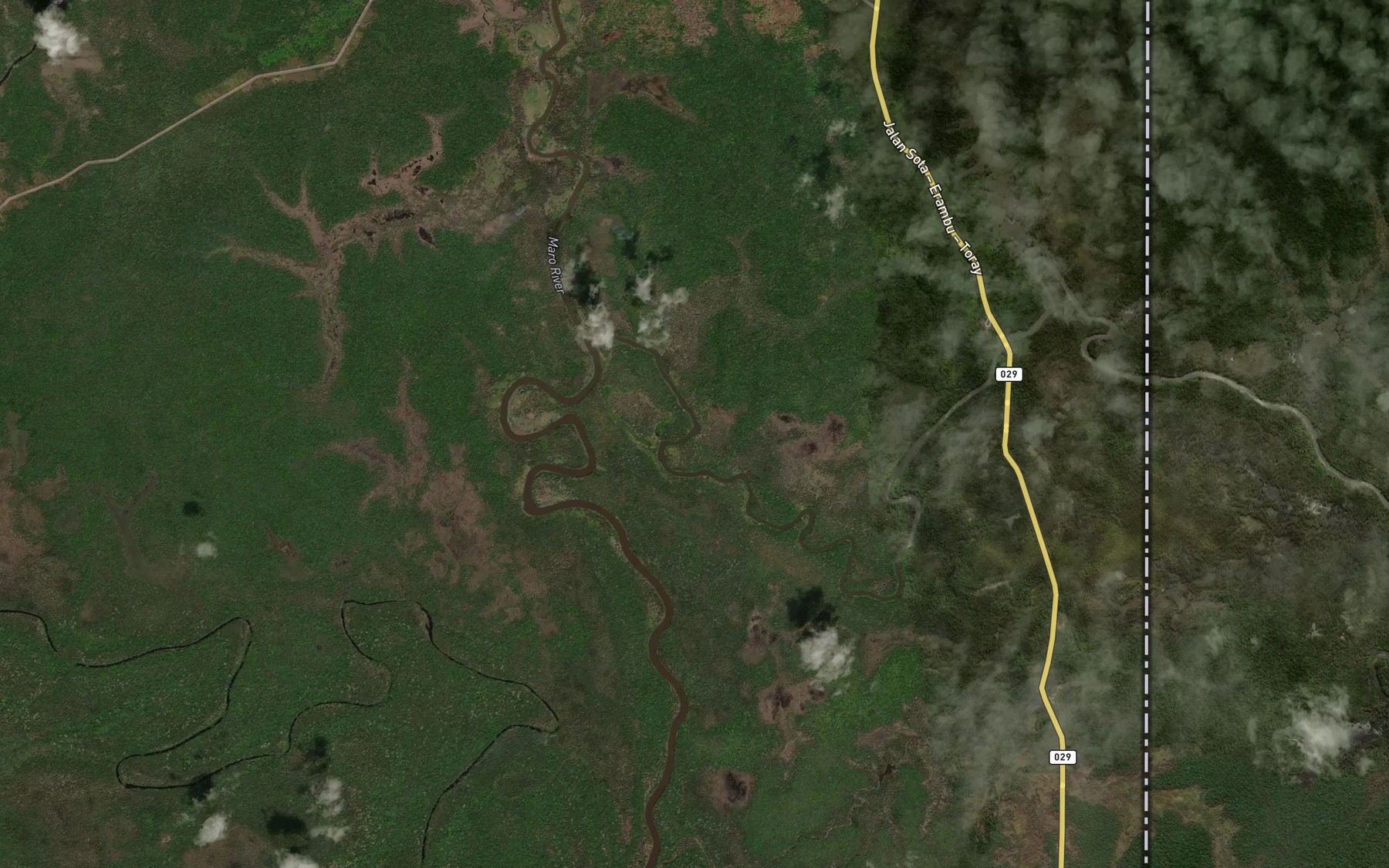 Satellite map of the Wanggoe River