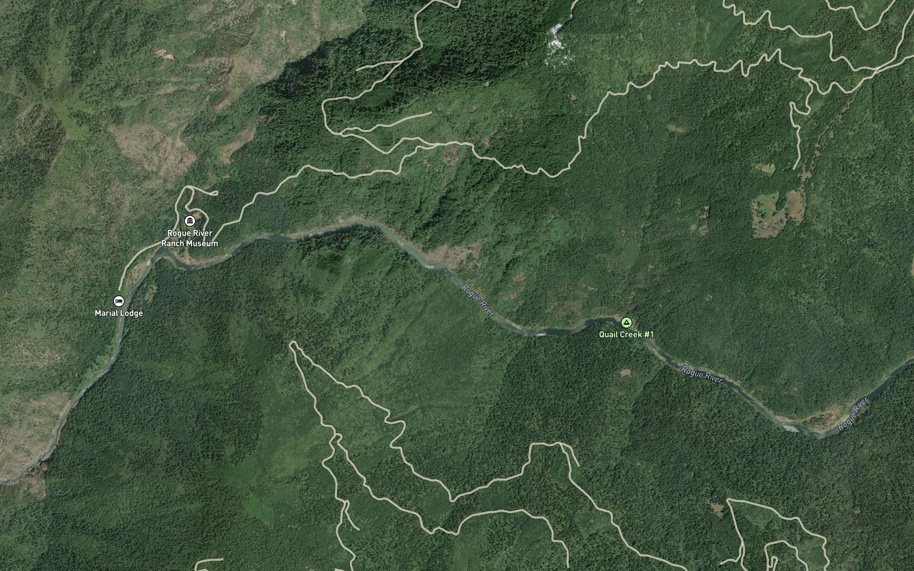 Satellite map of the Big Boulder Rapids