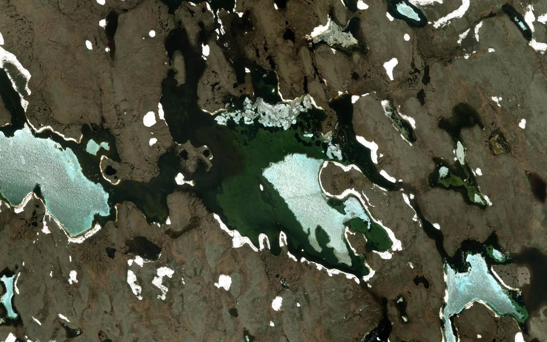 Satellite map of the Creber Lake