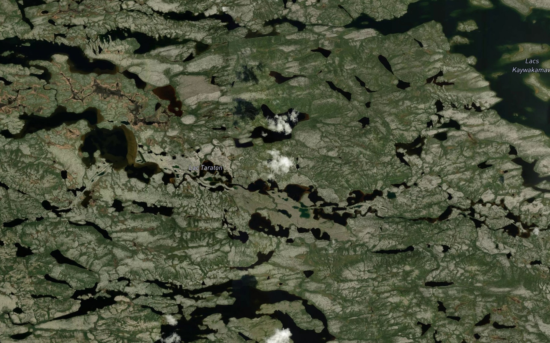 Satellite map of the Lac Taraton