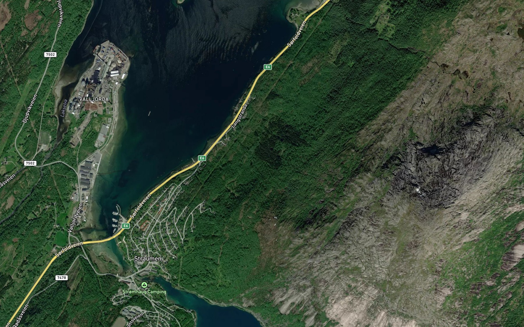 Satellite map of the Ronnelva