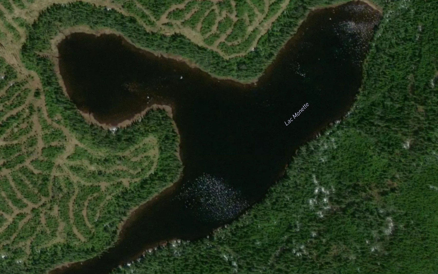 Satellite map of the Lac Monette