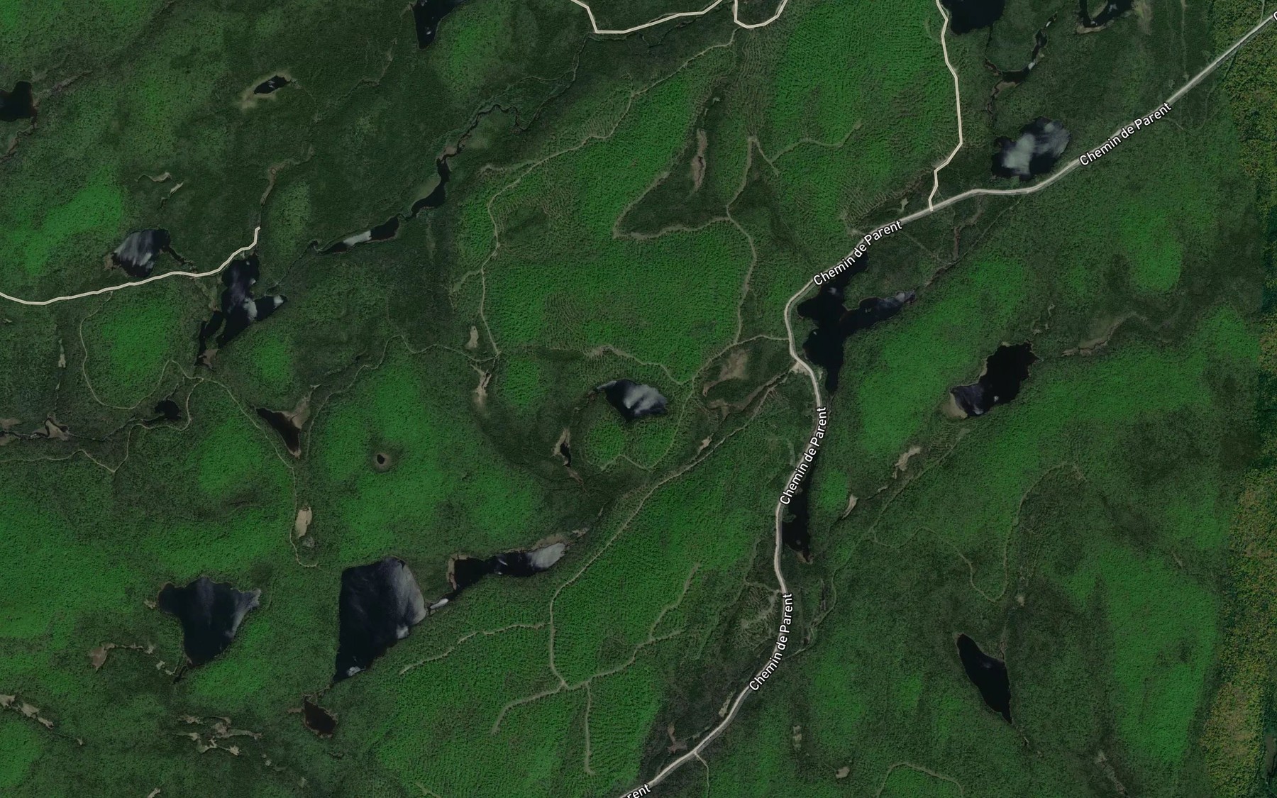 Satellite map of the Lac Vert