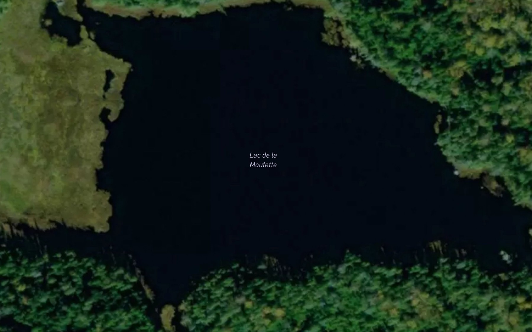 Satellite map of the Lac de la Mouffette