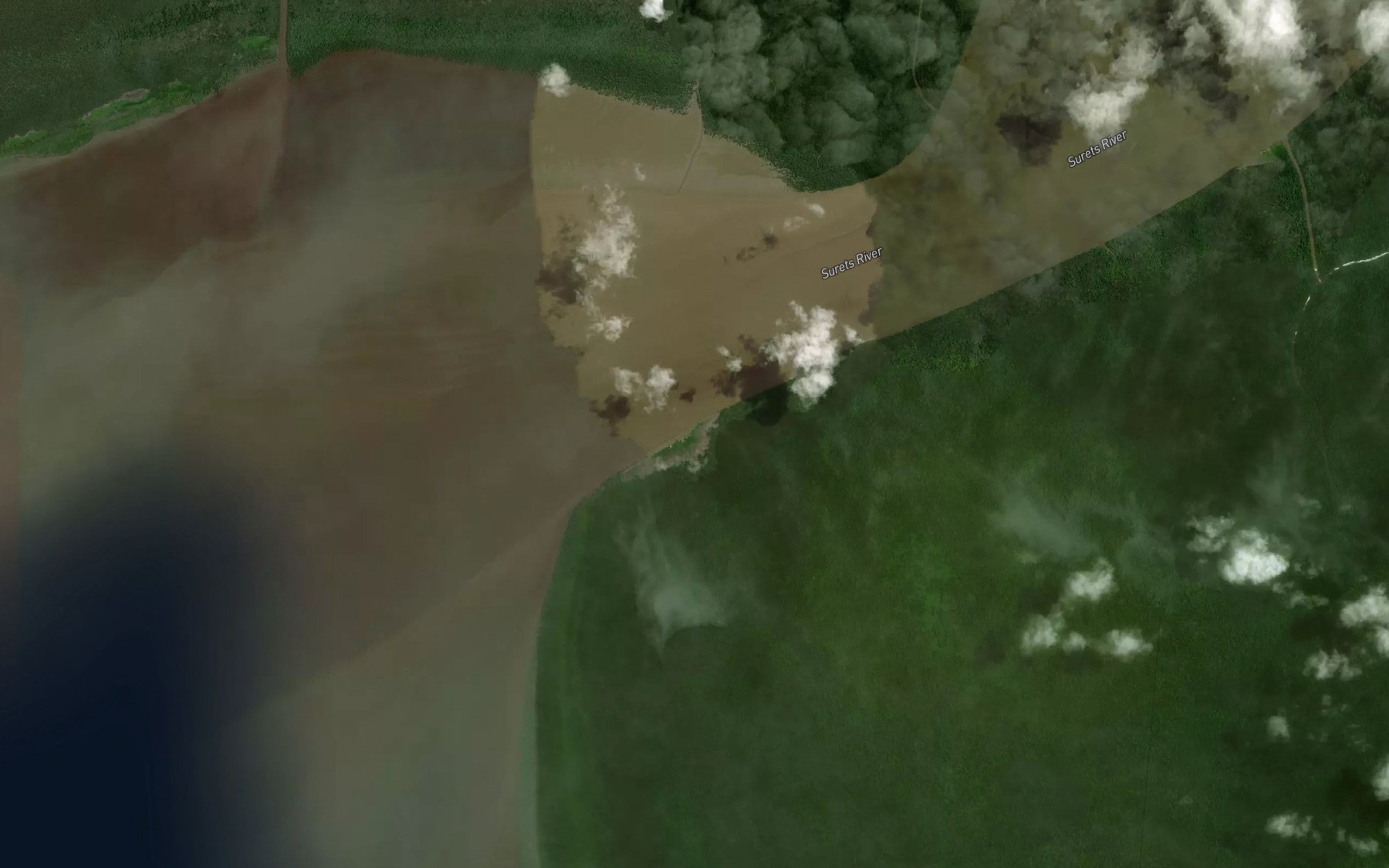 Satellite map of the Teluk Wetan