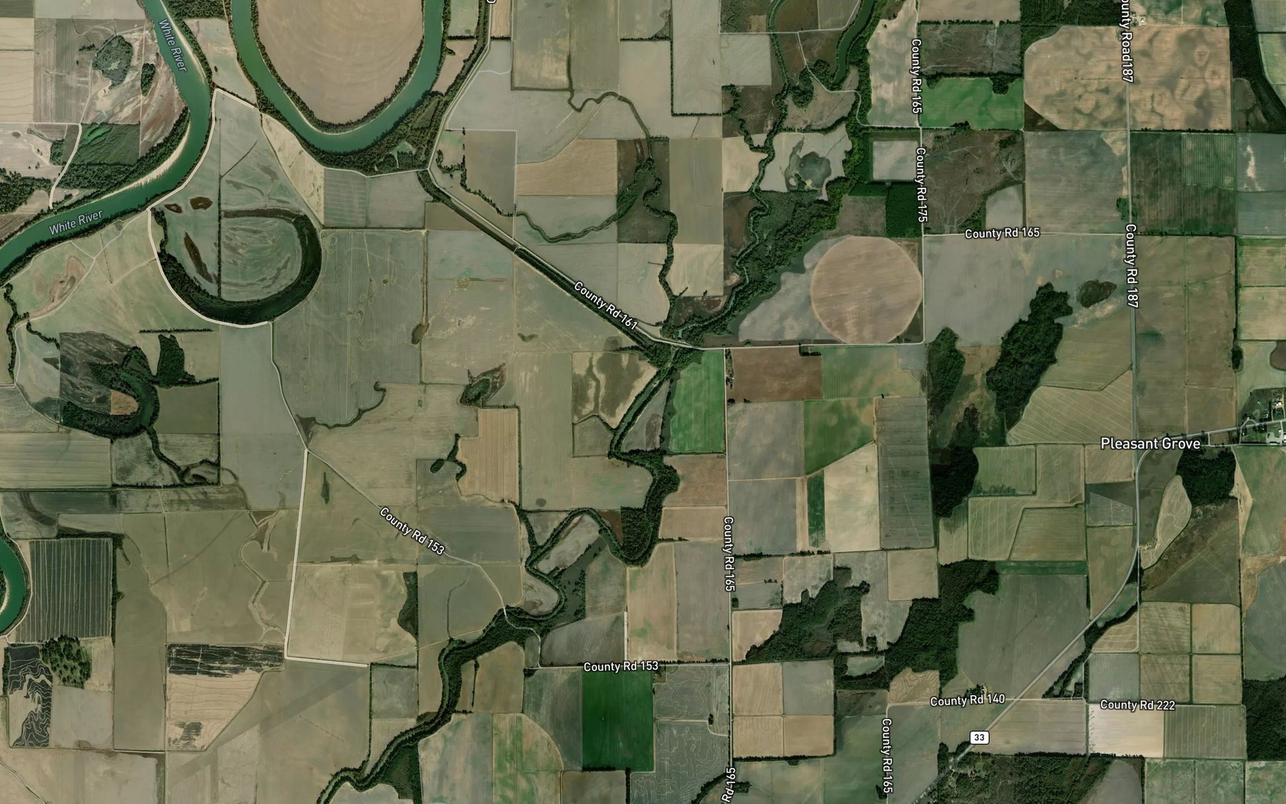 Satellite map of the Mill Lake