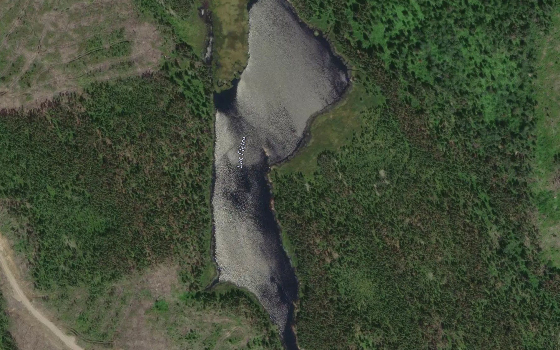 Satellite map of the Lac Fletre