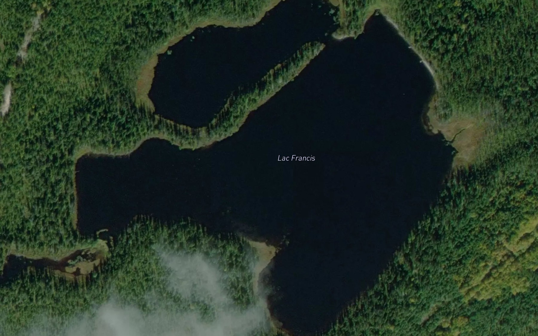 Satellite map of the Lac Francis