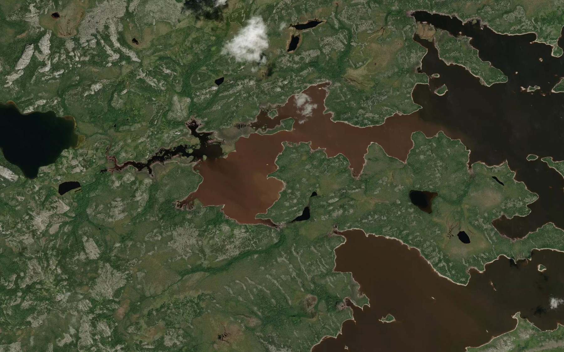 Satellite map of the Baie Kautiskausakaw