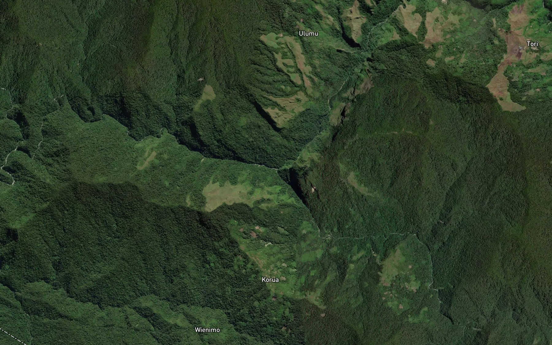 Satellite map of the Eti River