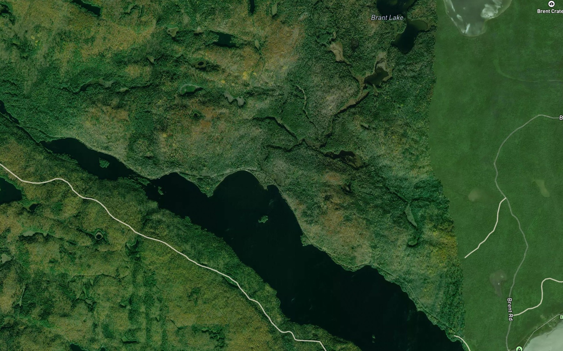 Satellite map of the Gilmour Creek