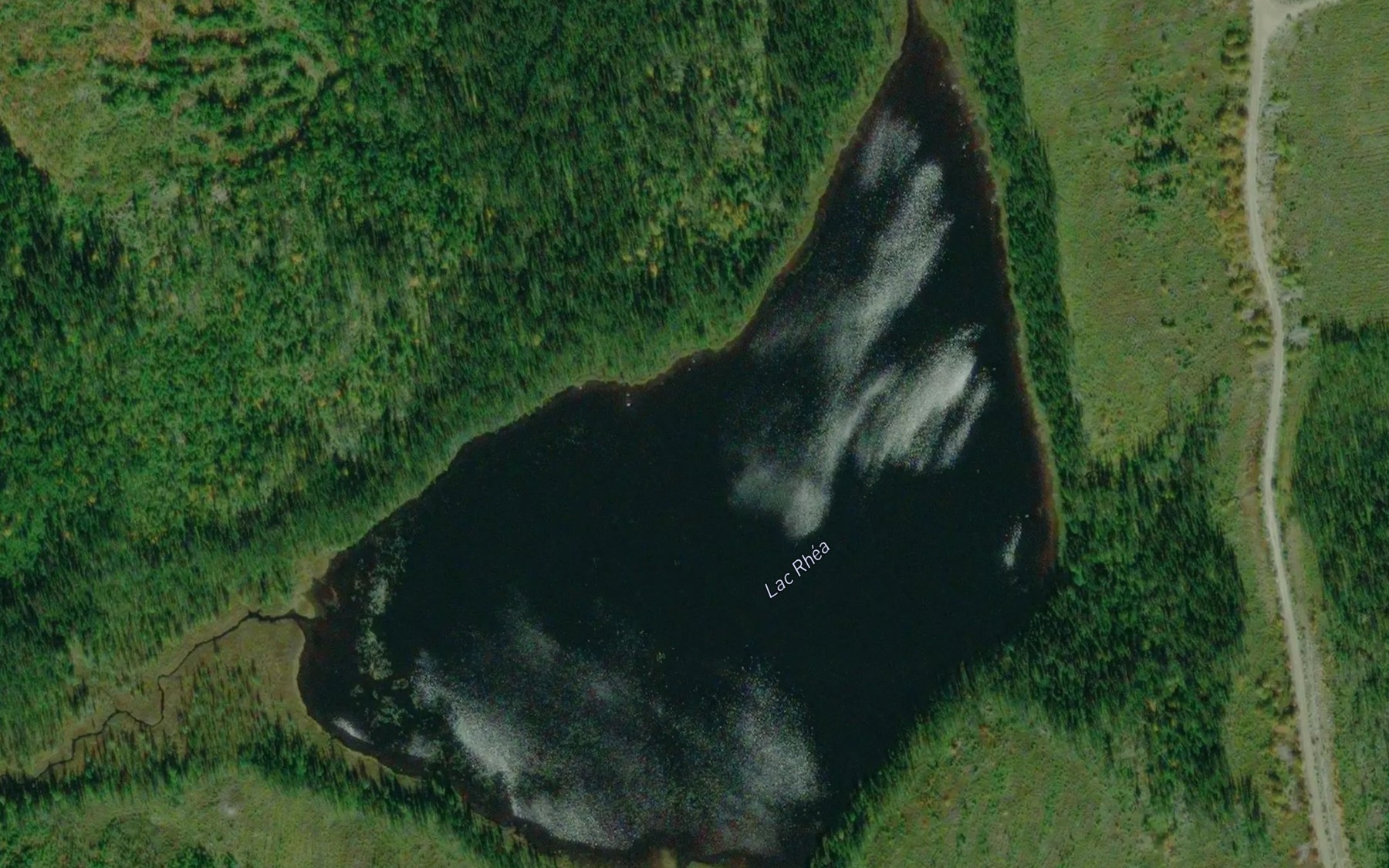 Satellite map of the Lac Rhea