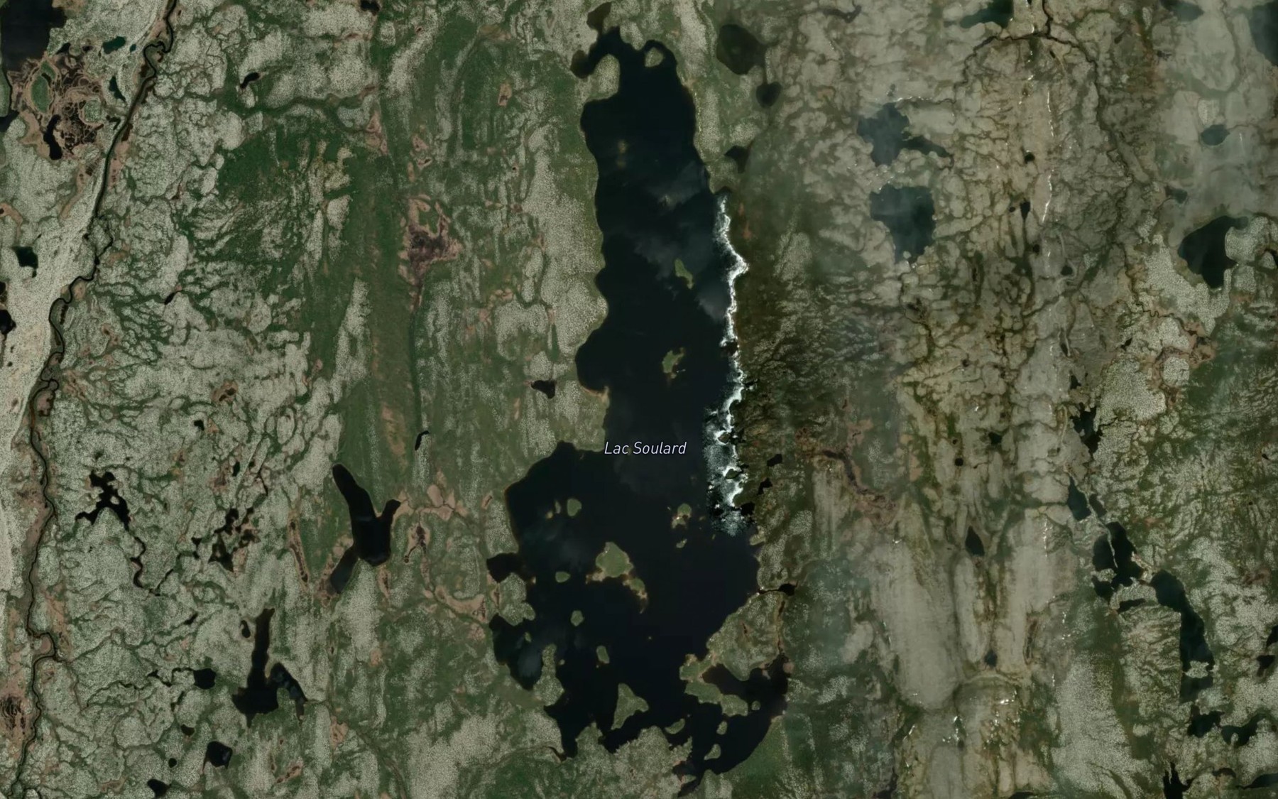 Satellite map of the Lac Soulard