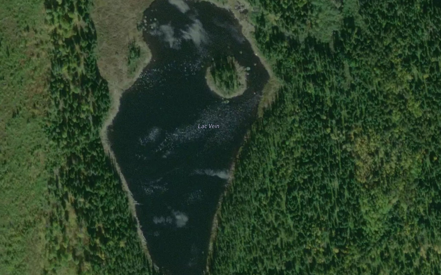 Satellite map of the Lac Vein