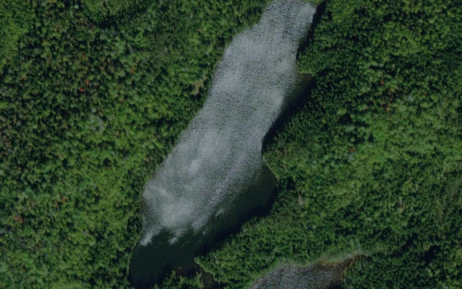Satellite map of the Lac du Coulicou