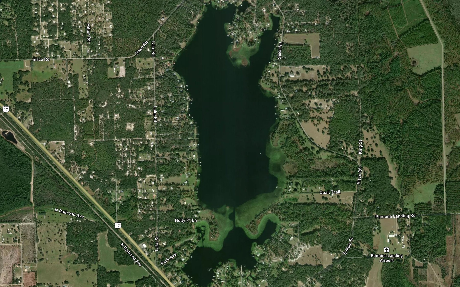Satellite map of the Lake Broward