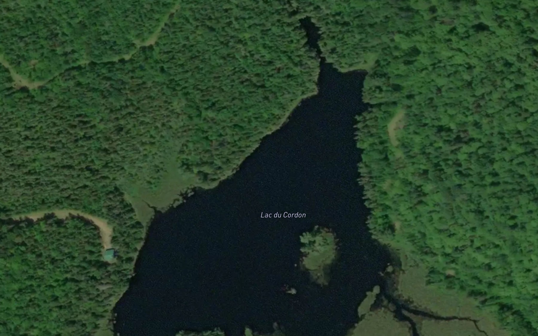 Satellite map of the Lac du Cordon