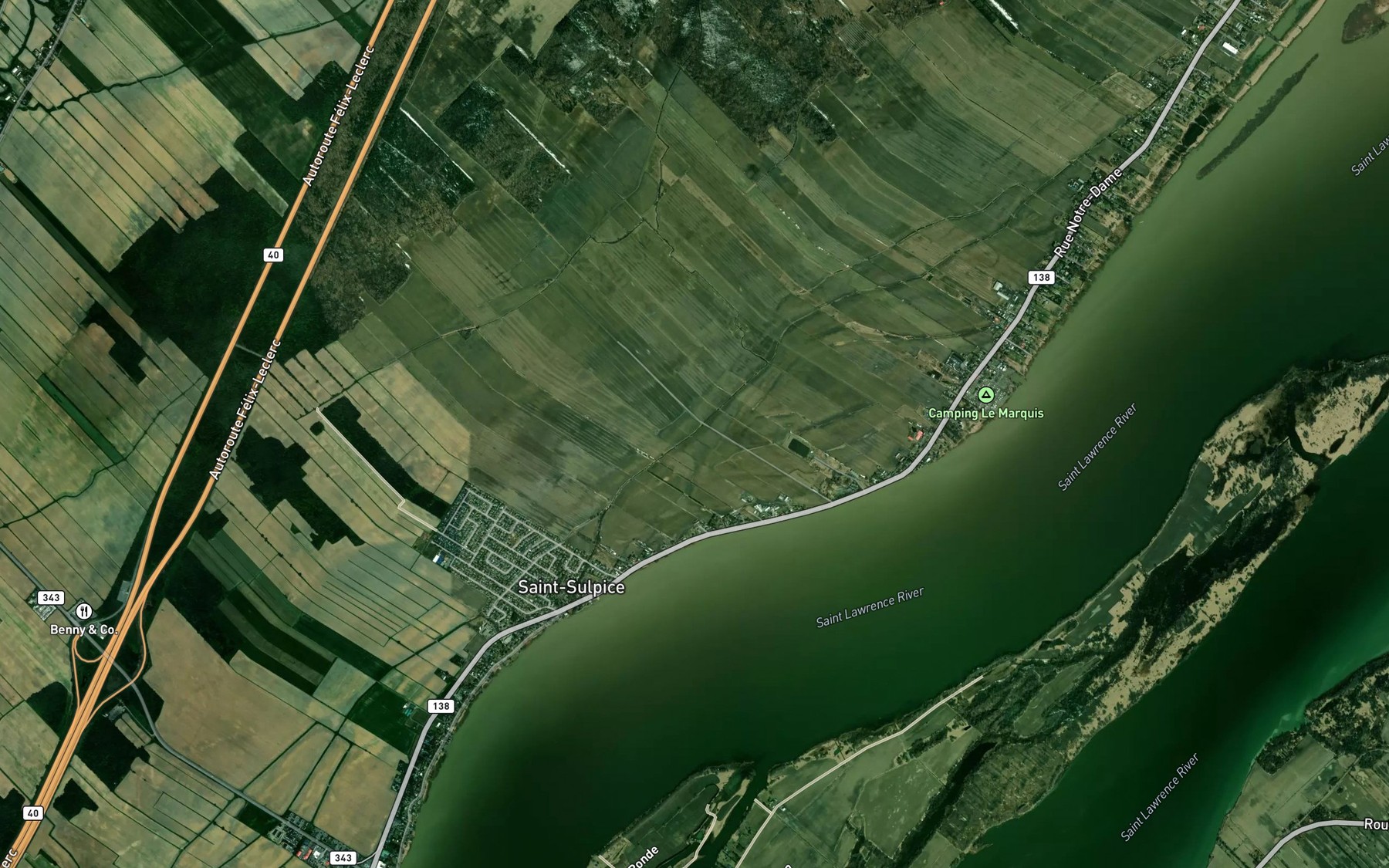 Satellite map of the Branche Lapointe